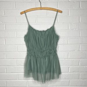 Sage Green H&M elegant spaghetti strap top